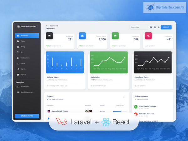 Material Dashboard React Laravel