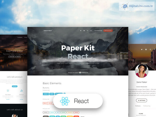 Paper Kit React BOOTSTRAP 4 AND REACTSTRAP UI KIT