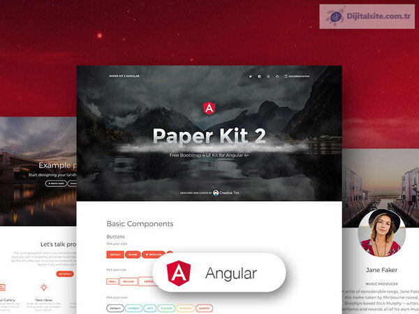 Paper Kit 2 Angular BOOTSTRAP 4 UI KIT FOR ANGULAR