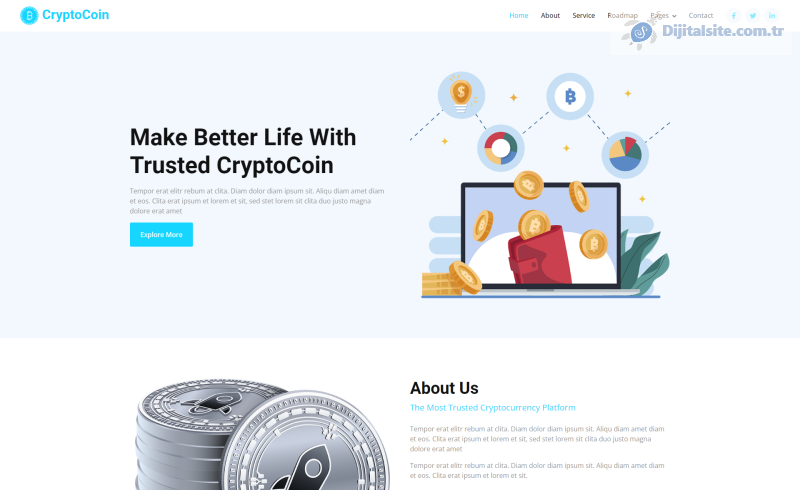 CryptoCoin – Bootstrap 5 Cryptocurrency Template