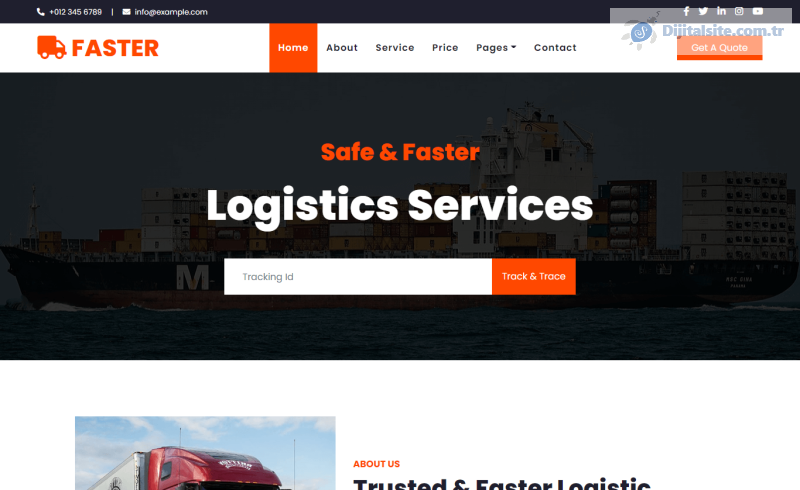 FASTER – Responsive Bootstrap 4 Logistics Company Template