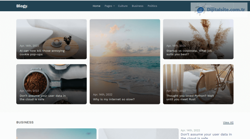 Blogy – Bootstrap 5 HTML5 Blogging Template