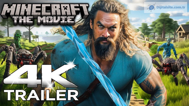 Minecraft Filmi fragmanı, 2025'te vizyona girmeden önce Jason Momoa ve Jack Black'e ilk bakış