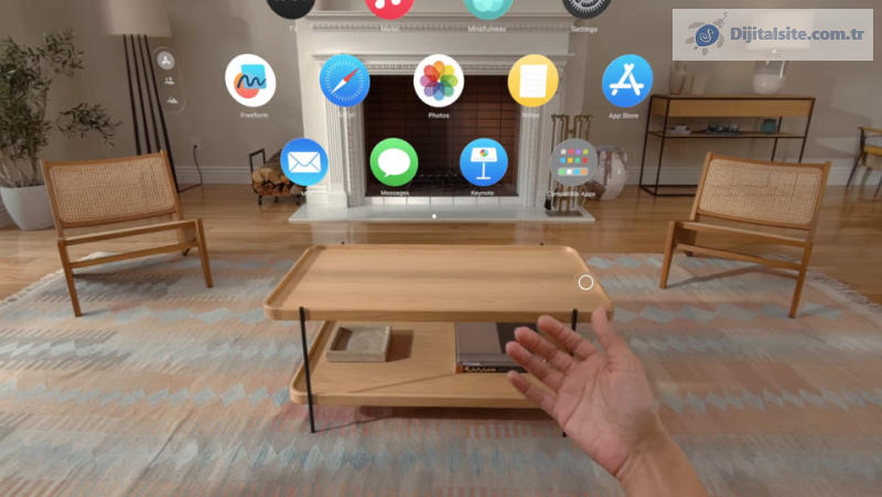 AVP'yi kullanan bir el.