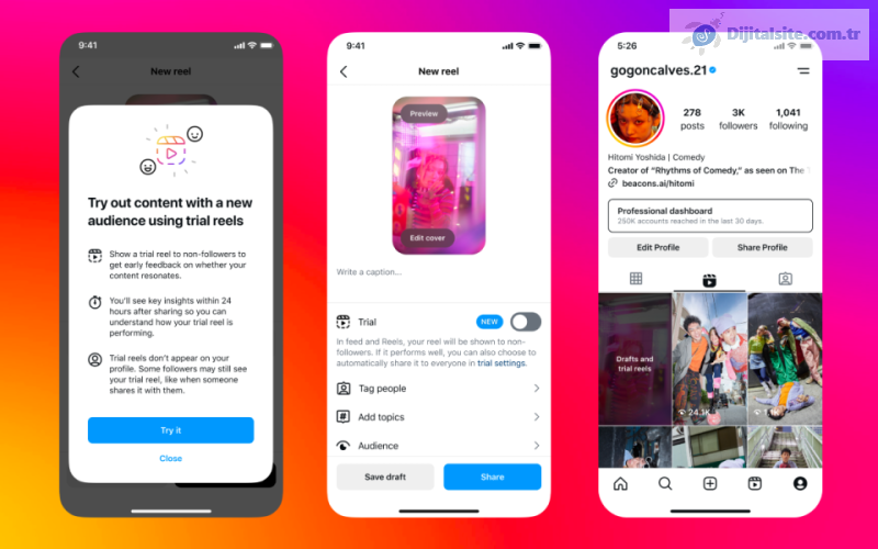 Instagram, video içerik üreticilerinin takipçisi olmayanlar için 'deneme Reels'leri oluşturmasına izin verecek