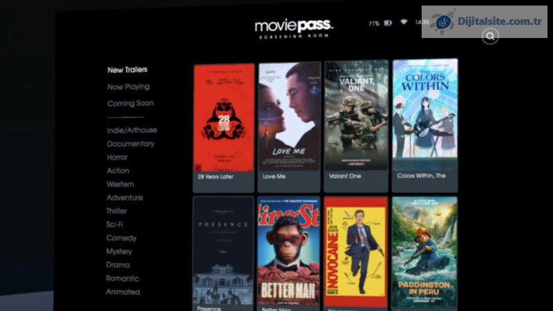 MoviePass, Oculus Quest ve Apple Vision Pro için bir film fragmanı uygulaması yaptı