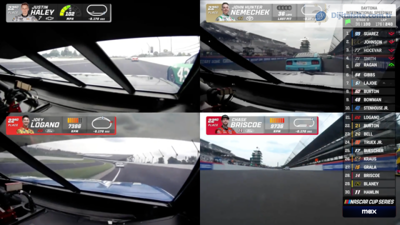 NASCAR'ın sürücü yayınları sonunda çoklu görünümü Max'e getiriyor