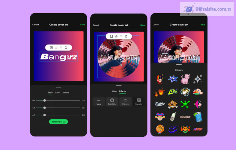 Spotify, çalma listeleri için uygulama içi bir kapak resmi oluşturucusu sunuyor